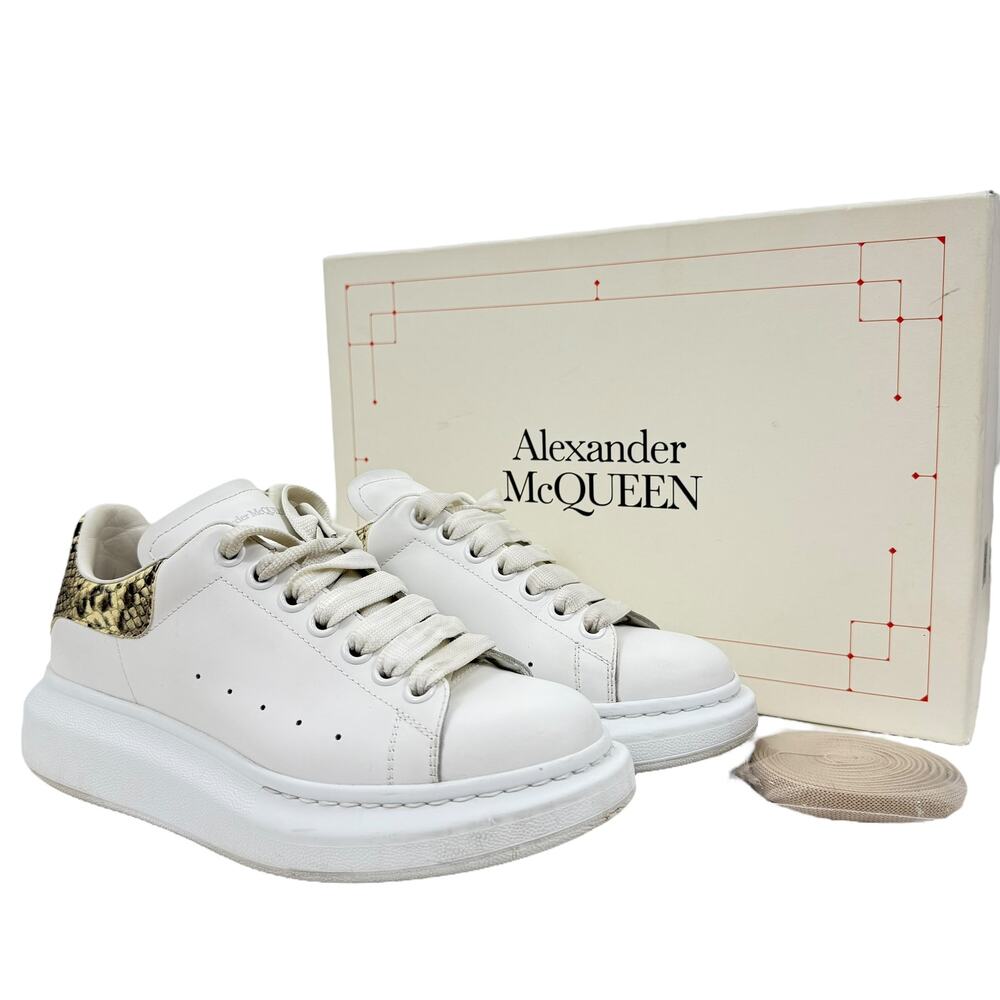 Alexander Mcqueen Larry Oversized Python Sneakers… - image 1